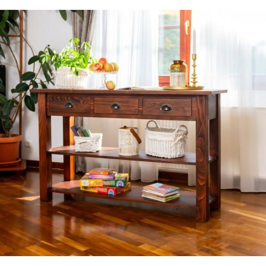 barna dio cseresznye vintage konzolasztal turkiz rusztikus provence tengerparti klasszikus mediterran videki paraszthaz butor kisasztal lerakoasztal bejarat.jpg